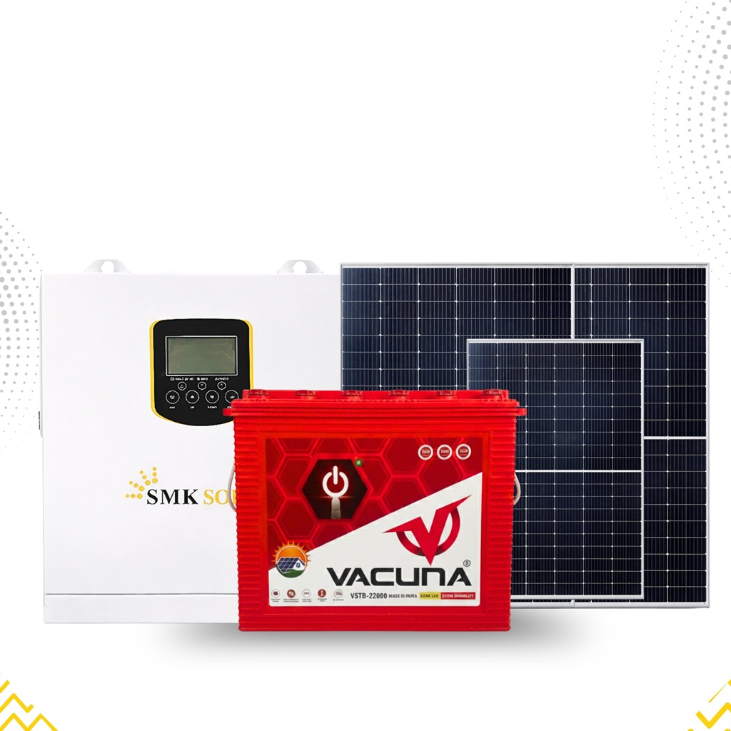 1.5KVA Hybrid Solar Inverter System with 220Ah Tubular Battery & Solar panel
