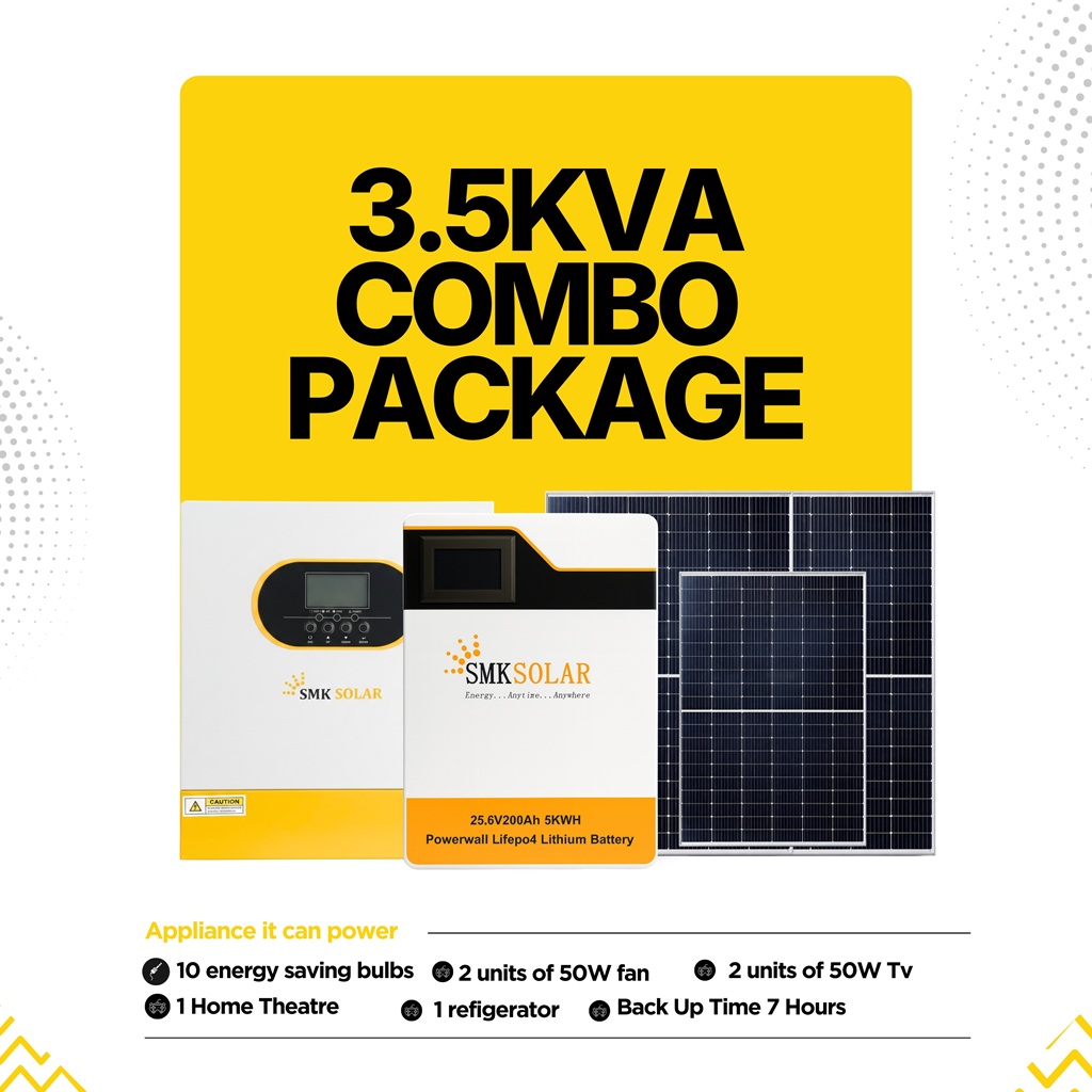 3.5KVA Hybrid Solar Inverter System with 5kWh 24V Lithium Battery