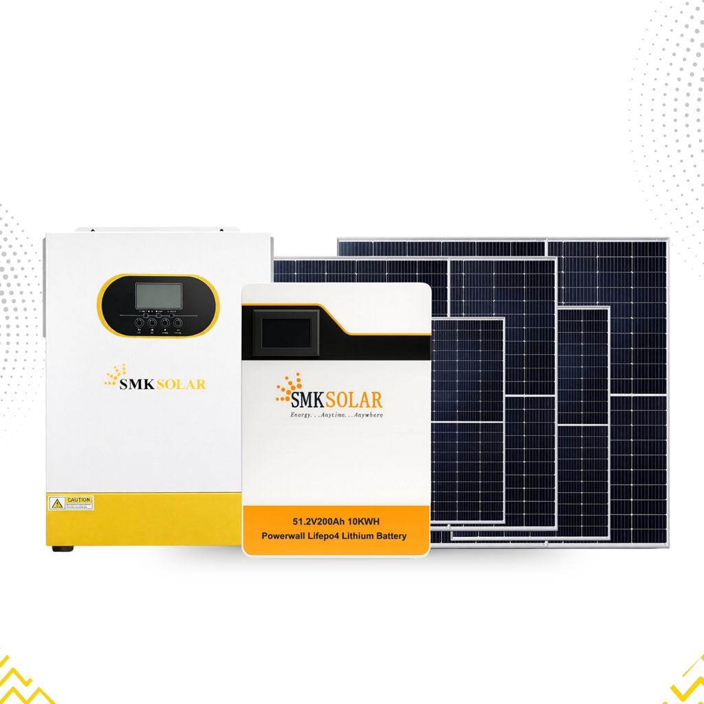3.5KVA Solar Inverter & 5KWH 24V Lithium Battery Package & Solar Panel