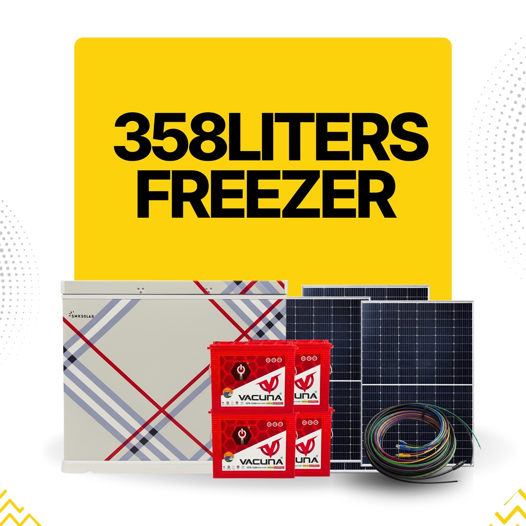 358L Solar Freezer System with 2x 12V 220Ah Tubular Batteries