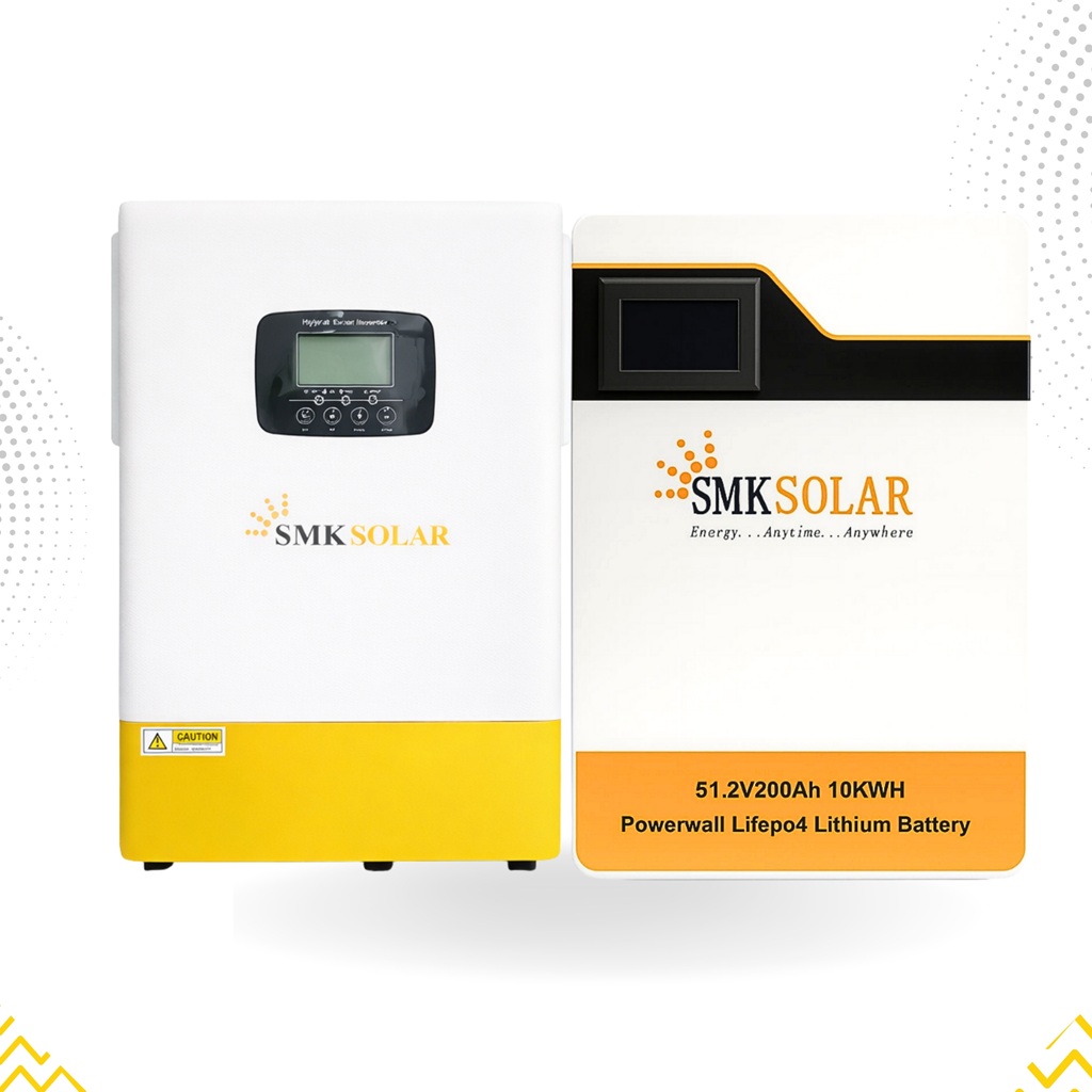 5.5KVA Hybrid Solar Inverter System with 10kWh 48V Lithium Battery