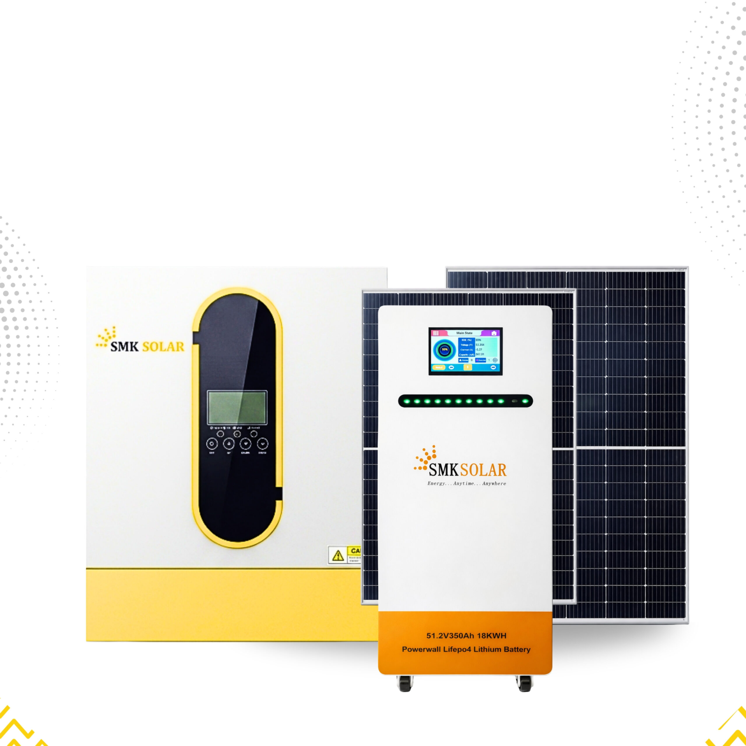 4.2kvs hybrid inverter,5kwh lithium battery,6units of 590watt solar panel