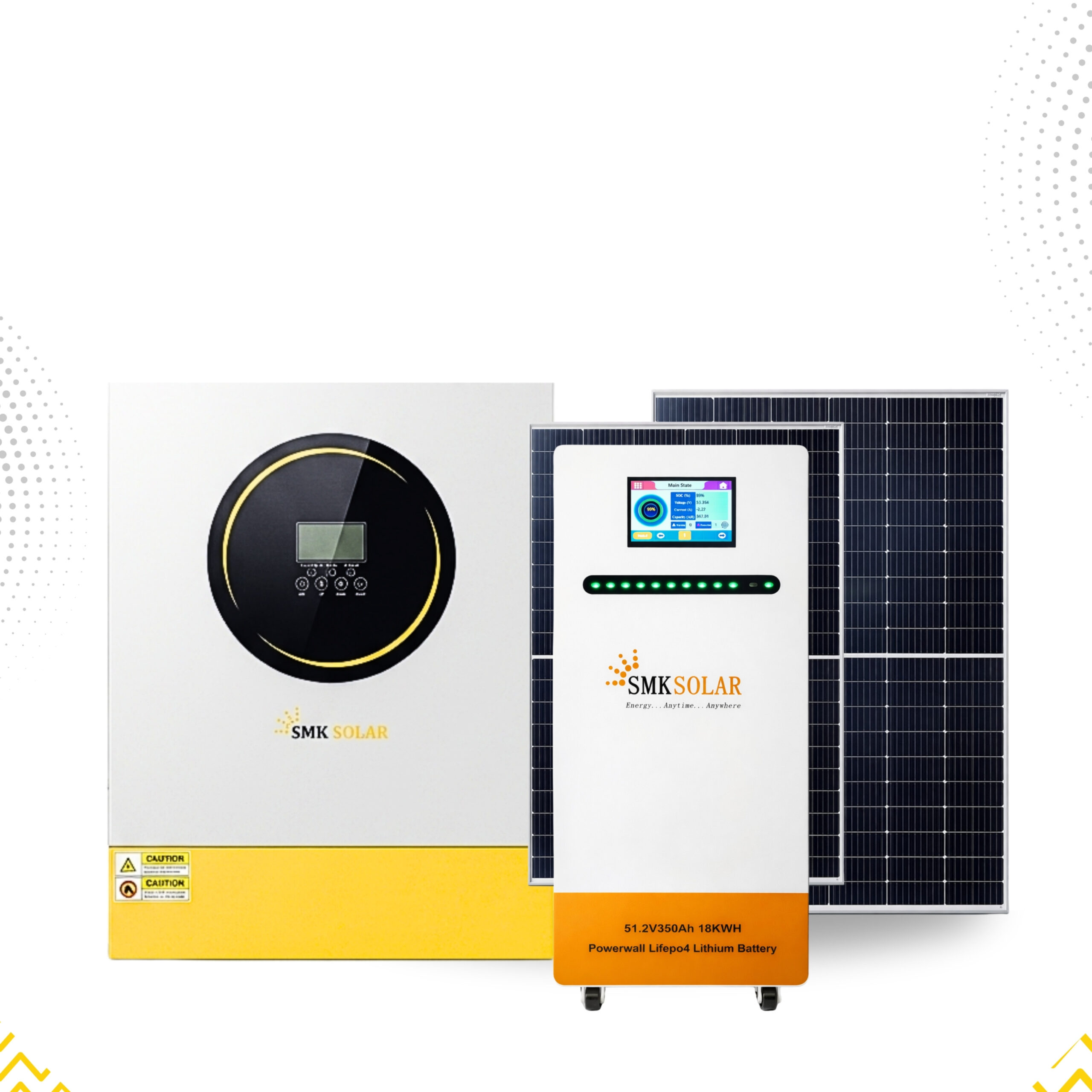 8.5kVA Hybrid Inverter, 10kWh Lithium Battery & Solar Panel Premium Package