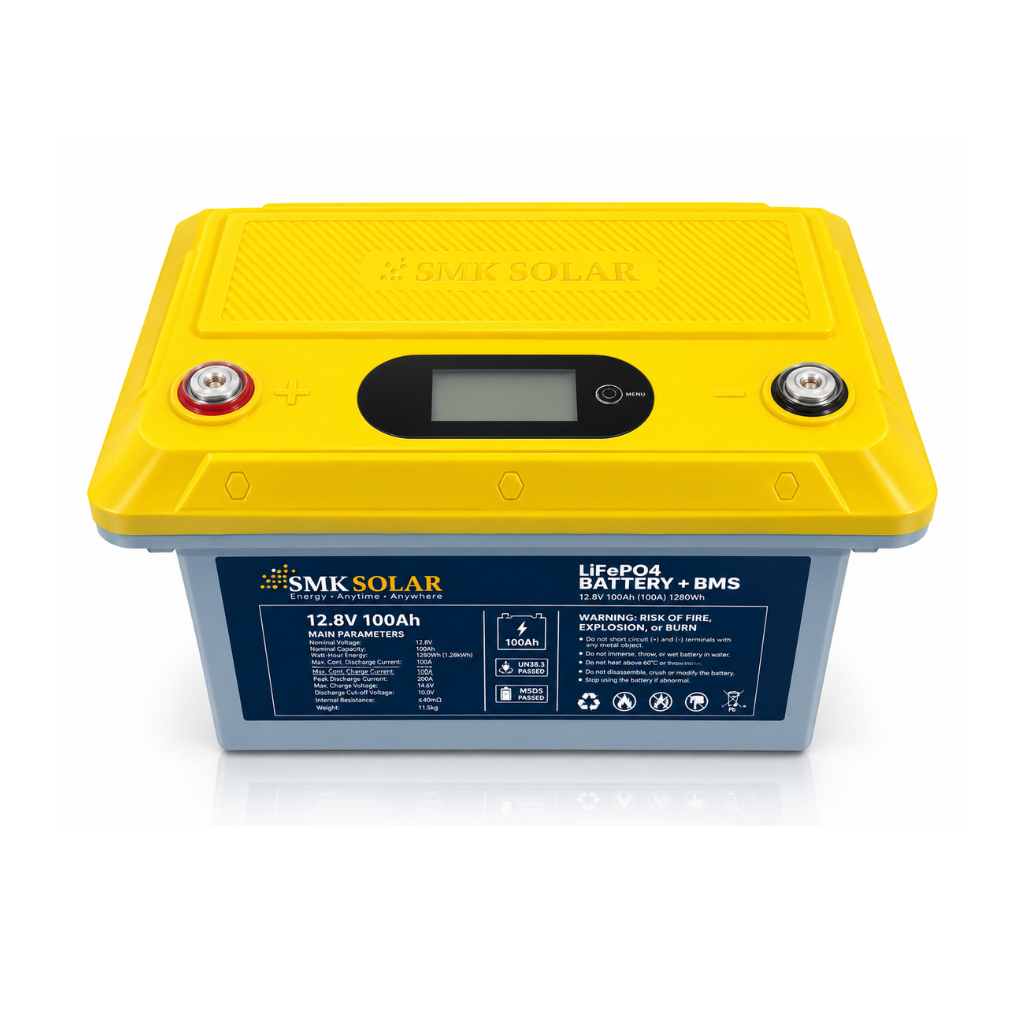 12.8V 100AH 1280WH LiFePO4 Lithium (2 years warranty)