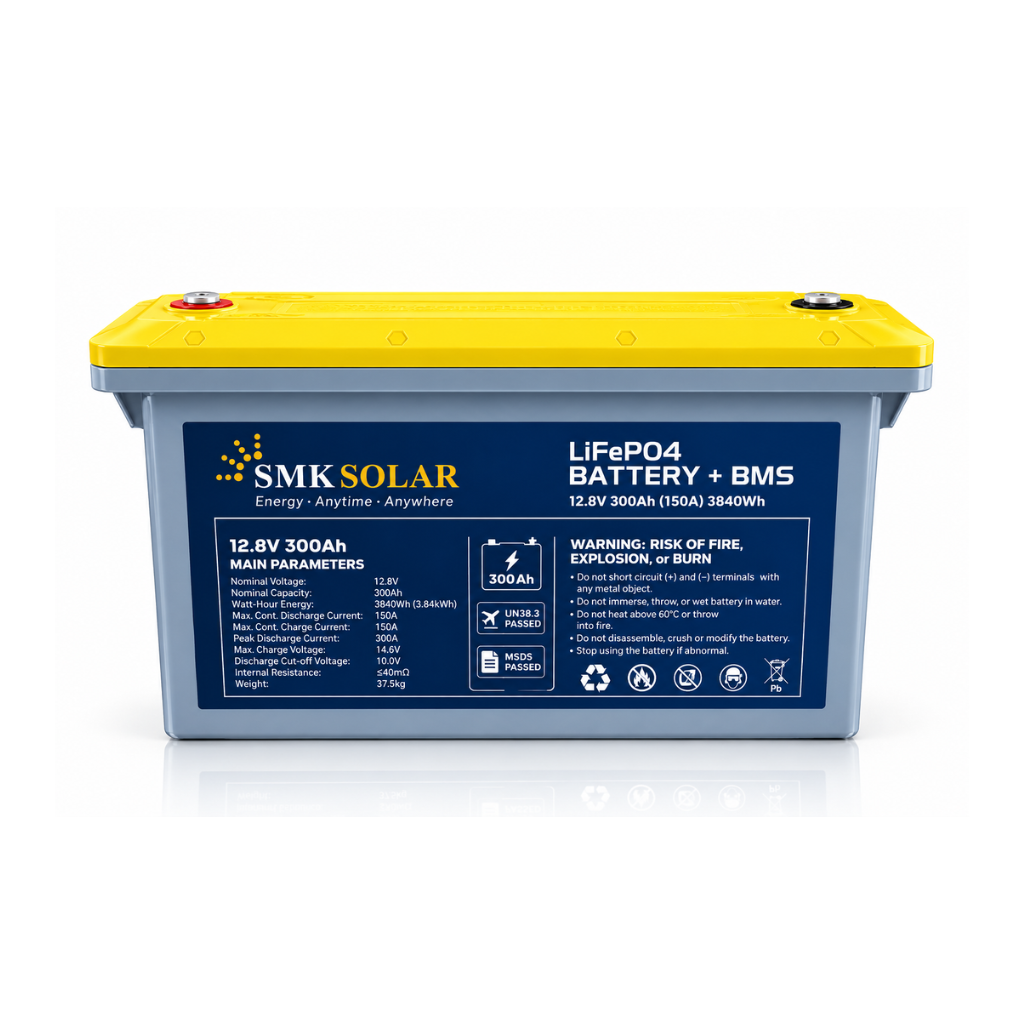 3.8KWH 12.8V 300AH LITHIUM BATTERY (2 years warranty)